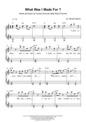 what was i made for piano sheet music easy? exploring the versatility of musical expression through different genres.